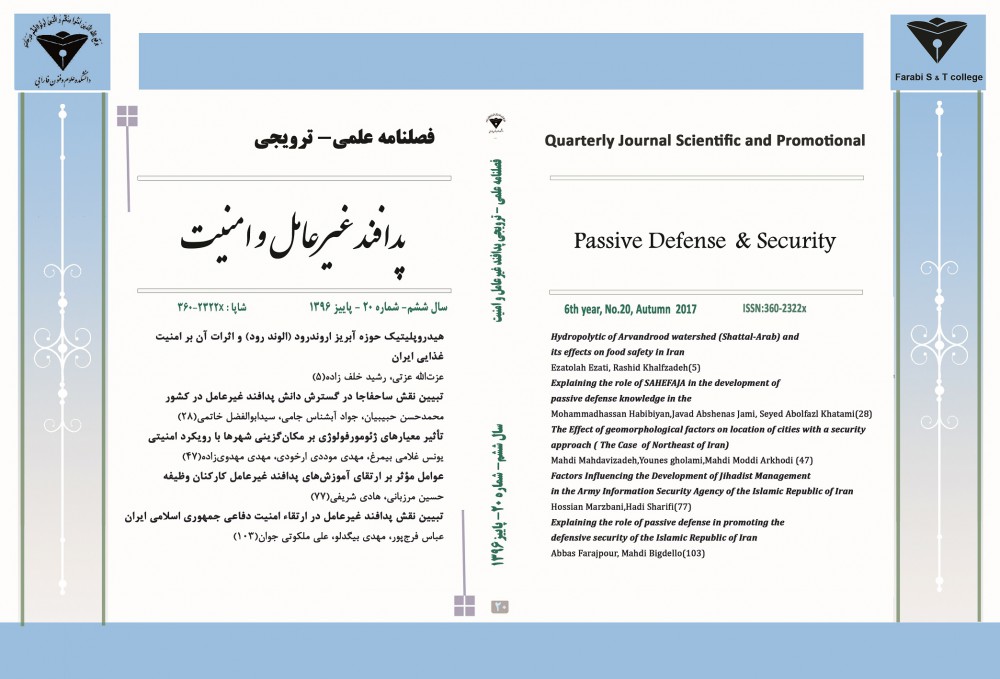 پدافند غیرعامل و امنیت