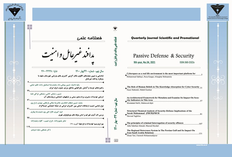 پدافند غیرعامل و امنیت