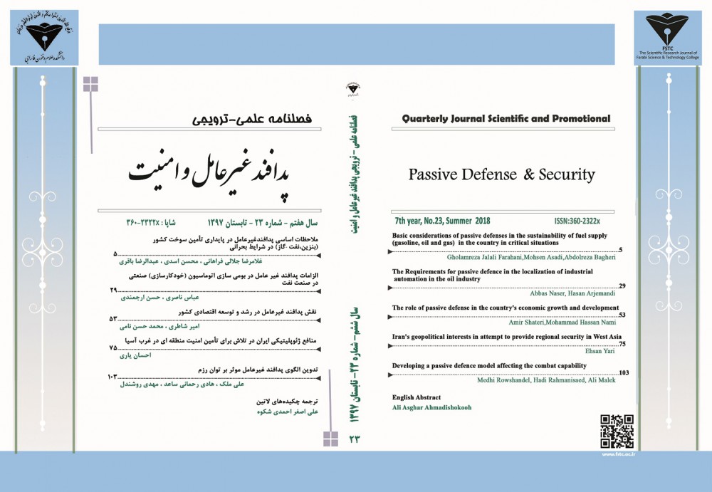 پدافند غیرعامل و امنیت