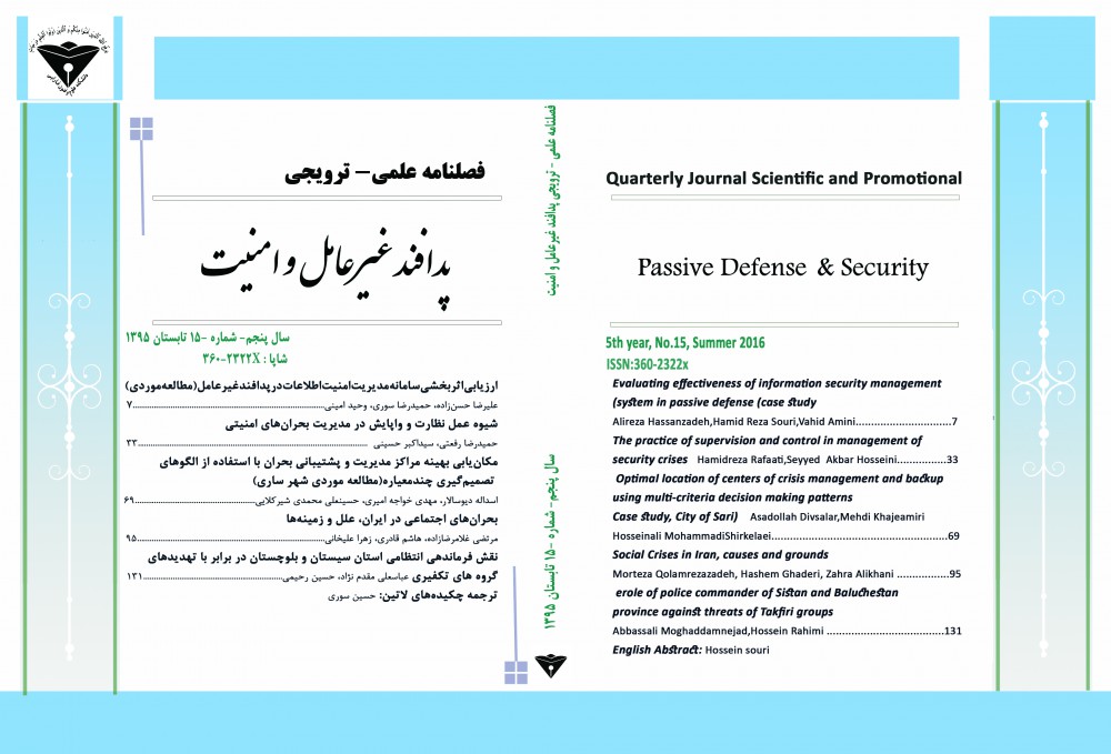 پدافند غیرعامل و امنیت